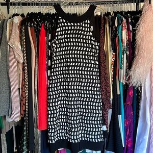 Stretchy Black and White Dress